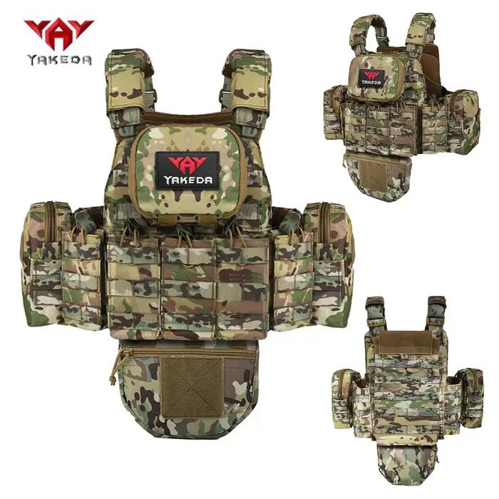 Gilet de chasse modulaire multifonctionnel YAKEDA avec bretelles réglables et amovibles pour hommes activités plein air et chasse occasions spéciales