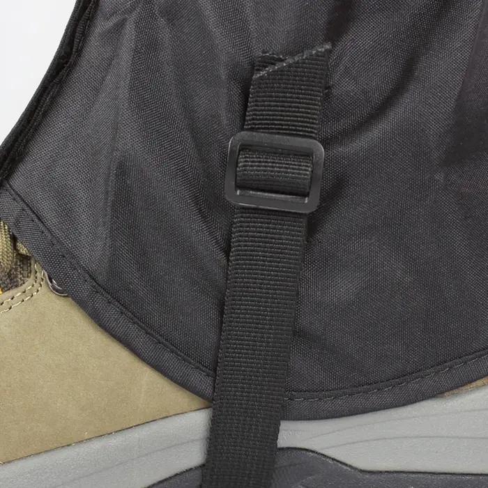 Guêtres de jambe réglables et imperméables pour randonnée chasse neige escalade et raquettes en polyester noir résistant à l'eau et à la boue