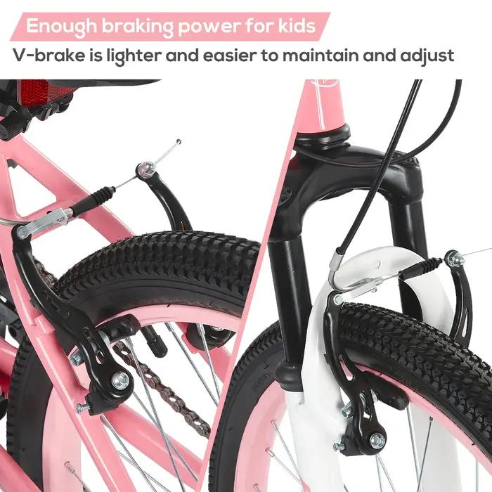 Hiland 24 pouces VTT pour enfants âge 7, fourche à suspension avant vélos pour enfants pour garçons