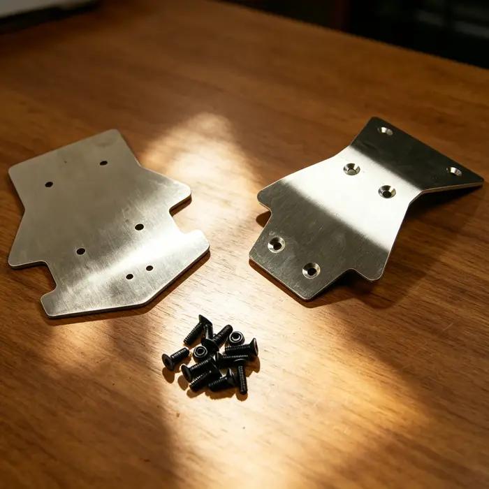 Plaques de protection en acier inoxydable pour LOSI 5T 5ive T Rovan LT, protection anti-rayures avant et arrière, accessoires pour véhicules tout-terrain