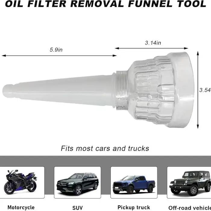 ✦ Entonnoir de remplissage d'huile pour moteur automobile