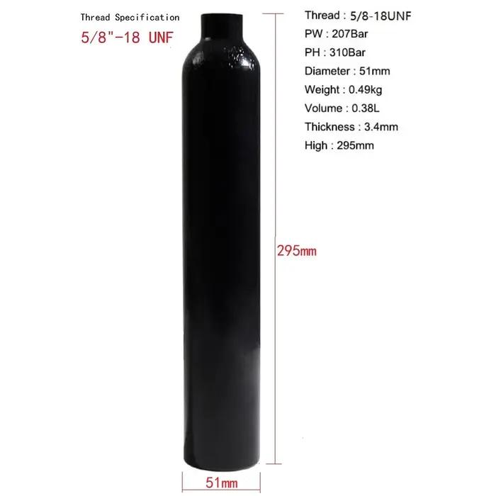 Bouteille d'Air ComTIFS HPA en Aluminium Précieux avec Valve Sochi pour Aquariums Occasions Spéciales Croissance des Plantes Aquatiques