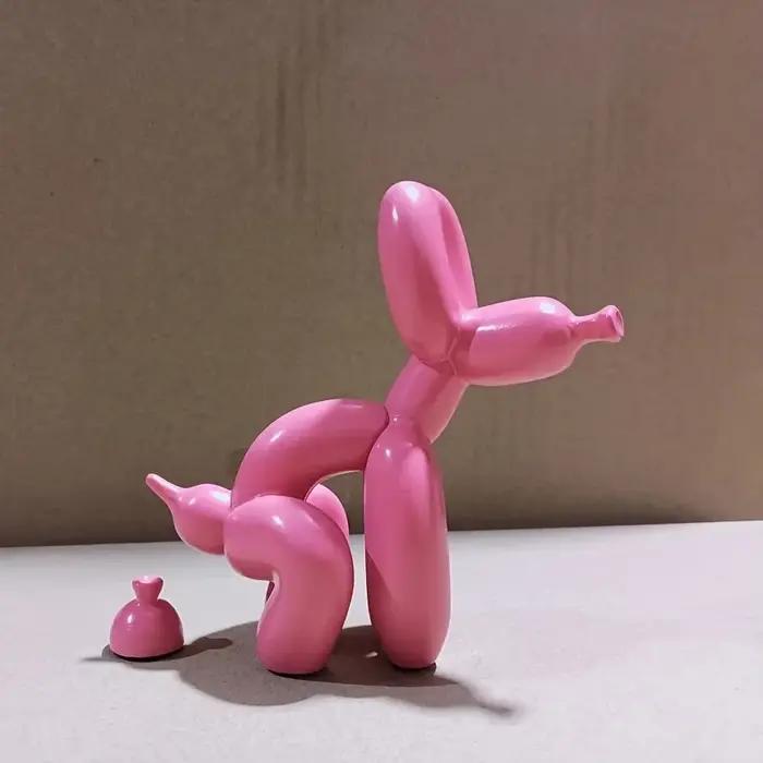 Statue en résine d'animal de chien de ballon moderne pour salon chambre bureau original cadeau occasion spéciale