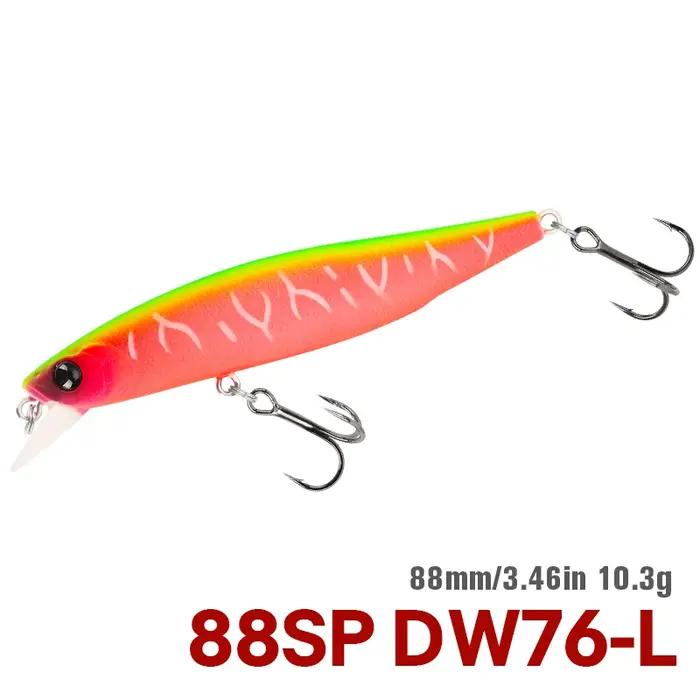 TSURINOYA 88mm 10.3g 88SP vairon suspendu DW76 longue coulée leurre de pêche brochet bar Jerkbait attirail artificiel
