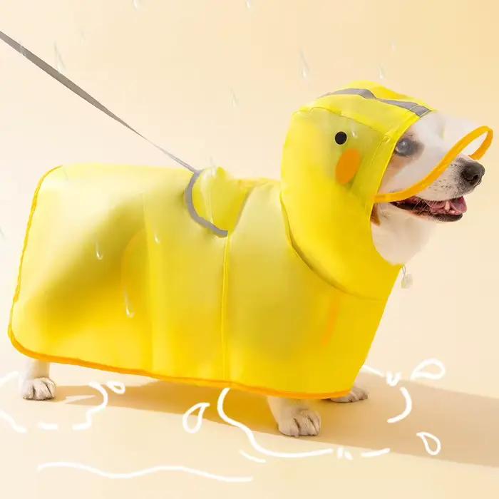 Manteau imperméable 2026 à couleurs contrastées et couverture intégrale pour chiens, quatre pattes,
