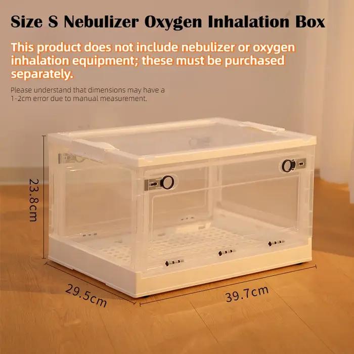 Fournitures de soins respiratoires pour animaux de compagnie nébuliseur pliable boîte à oxygène chambre respiratoire ventilée pour chats et chiens occasions spéciales