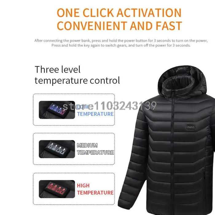 Veste chauffante d'hiver pour hommes et femmes