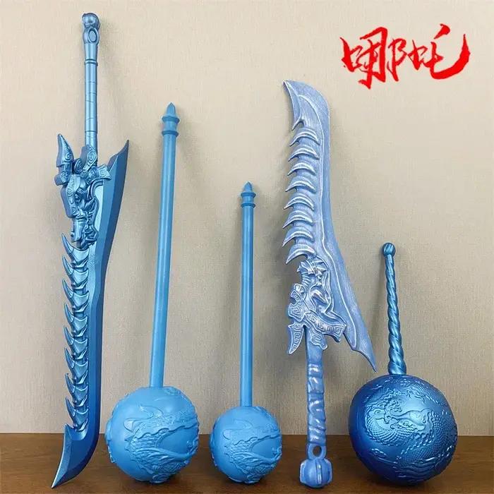 Épée royale de Nezha en PU colorée pour collectionneurs et fans de l'univers anime dragon occasions spéciales