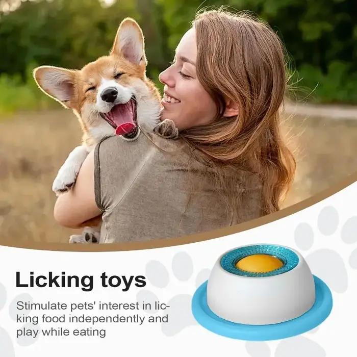 Bol de léchage auto-apaisant en plastique pour chiens et chats occasion spéciale distraction et soin des animaux de compagnie