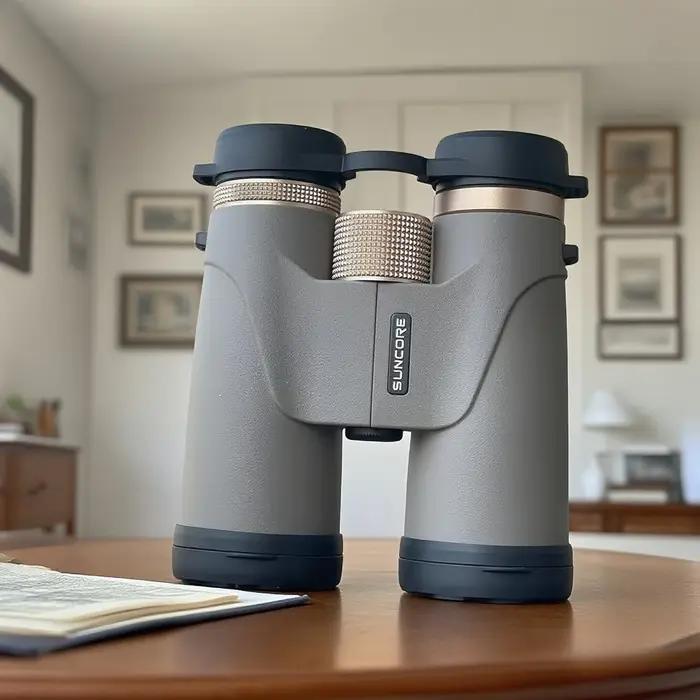 Jumelles SUNCORE 10x42 Optiques HD pour Chasse Randonnée Observation Oiseaux Adultes Kaki Occasions Spéciales