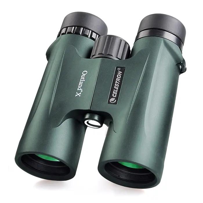 Jumelles Celestron Outland X 8x42 10x42 vertes étanches - Optique multicouche BaK-4 pour chasse adulte