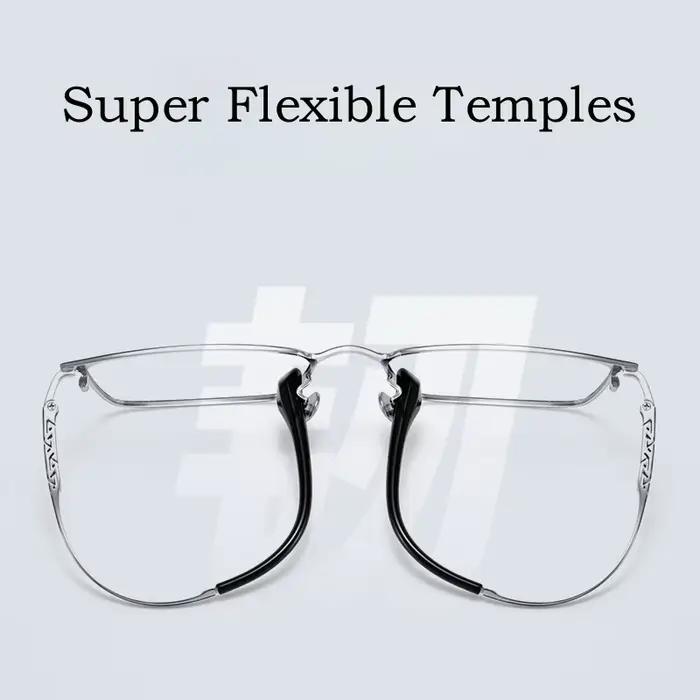 YIMARUILI Ultra-léger affaires Simple luxe lunettes myopes rétro carré pur titane optique lunettes d