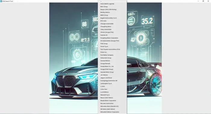 Outil de recherche VIN pour logiciel de changement de numéro VIN de voiture Via fichier de réglage de puce ECU pour BMW pour JLR pour Mazda... Prise en charge de nombreuses marques de voitures