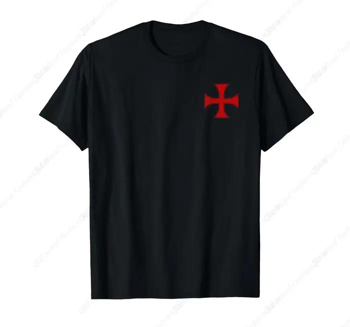T-shirt croix des chevaliers templiers, croisé patscopique, ordre de la Croix-Rouge