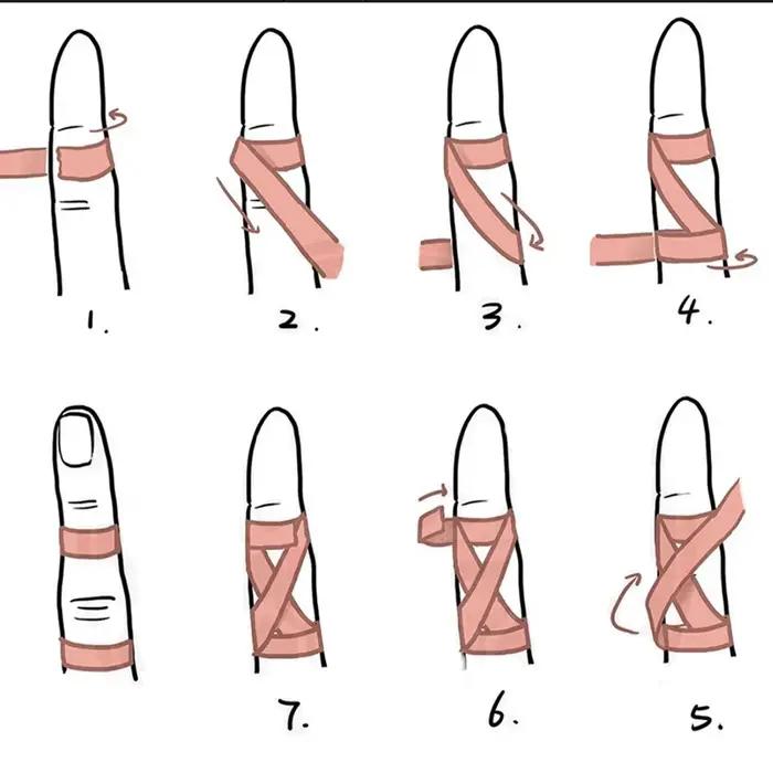 Bandage élastique Jiu-Jitsu, bande de doigt, bandage de sport BJJ, bande de doigt d'escalade auto-ad