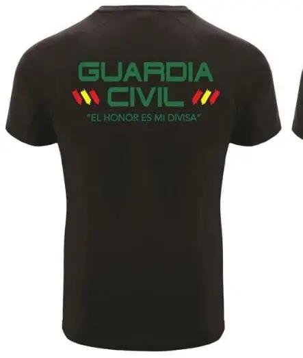 Camiseta Guardia Civil Espagne armée militaire T-Shirt manches courtes décontracté 100% coton chemise