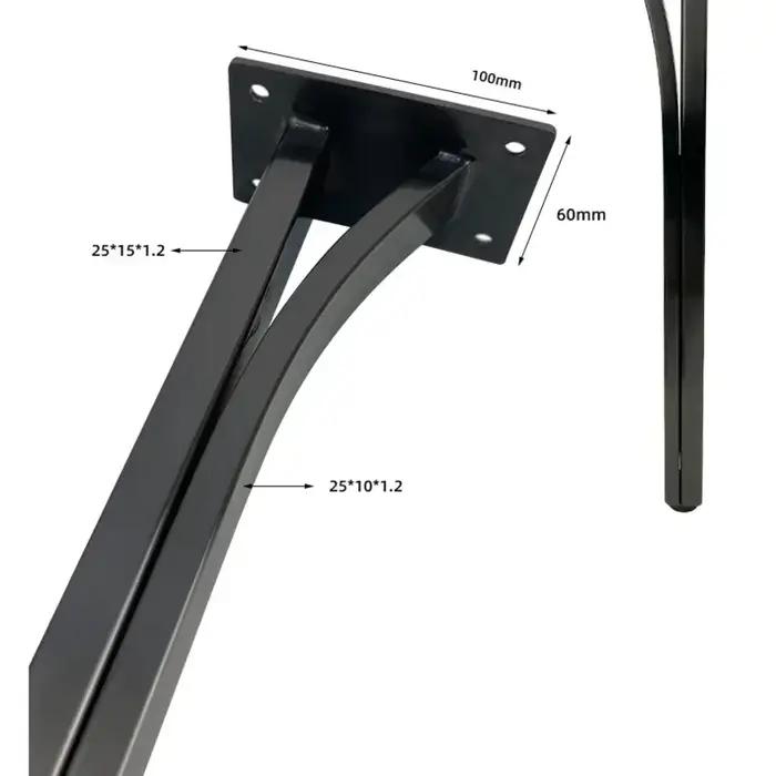 Pied de support de meubles en acier inoxydable, pied de table à thé, pied de meuble TV, pied de cana