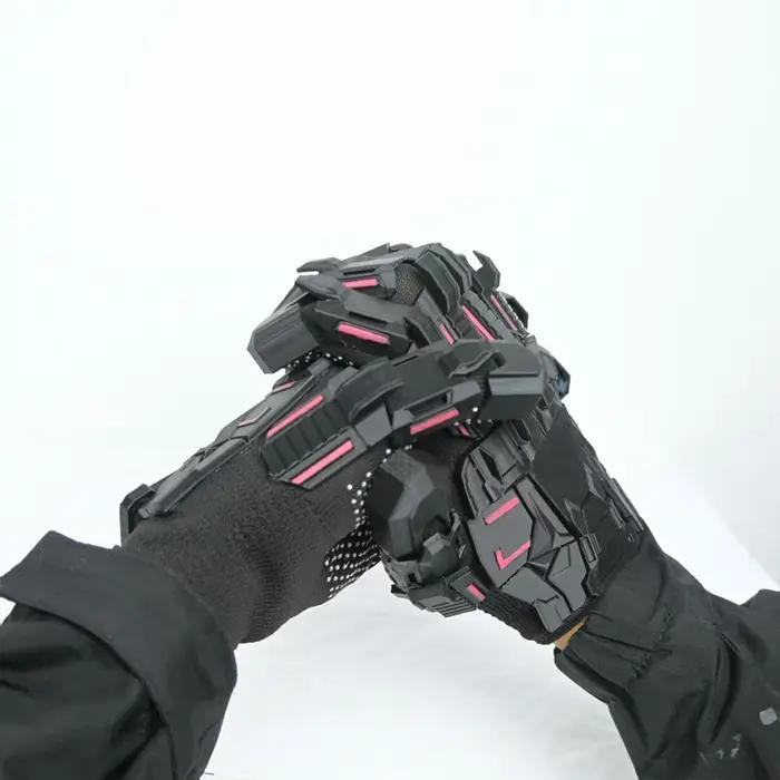 Gants armure tactique cyberpunk mécanique protection équipement tir airsoft cosplay Halloween