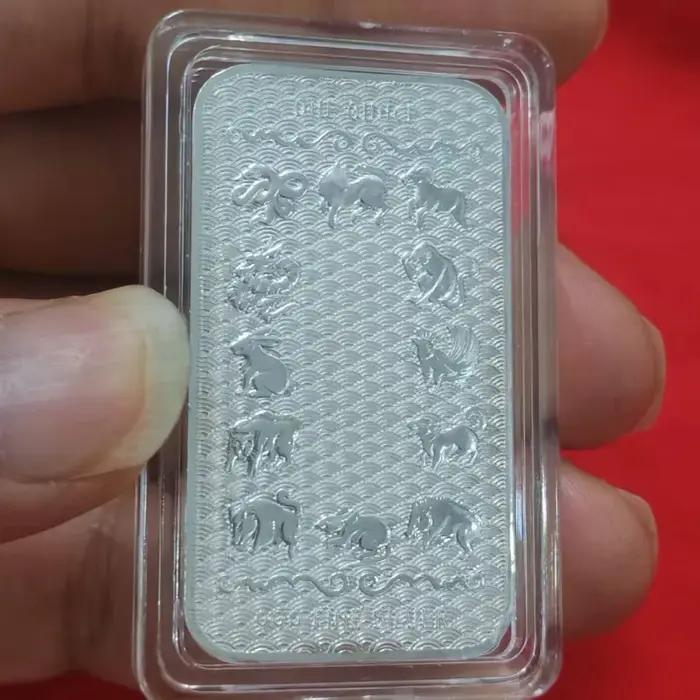 Nouvelle barre d'argent plaquée argent de 1 once