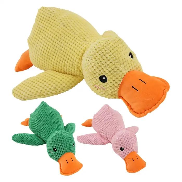 Jouet en peluche de canard pour chiens divertissant et nettoyant les dents pour chiots et grands chiens occasions spéciales