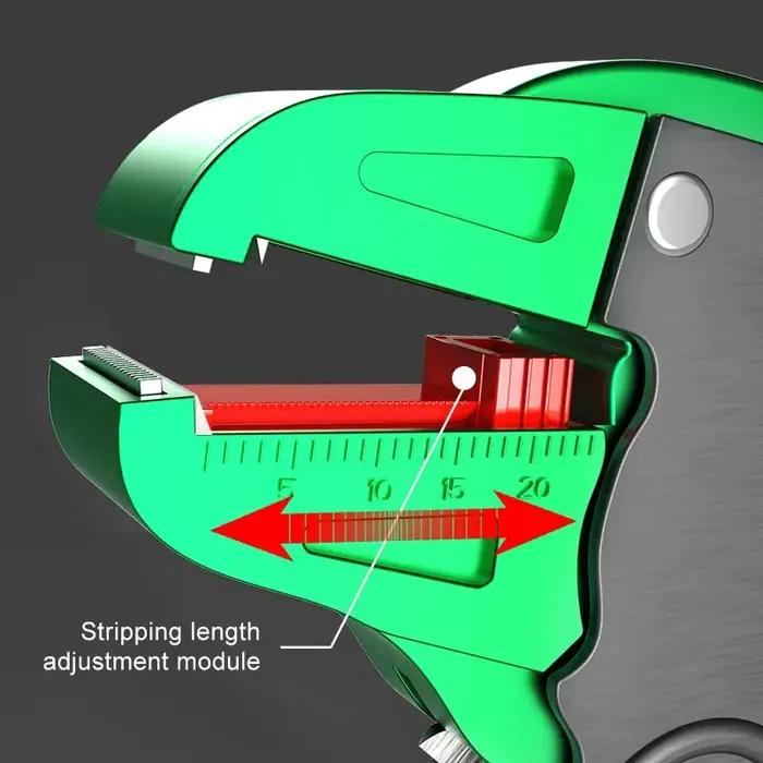 LAOA Automatique Fil Stripper Flatwire Cutter Pince À Décaper 0.2 à 4mm Plage Réglage de La Longueur