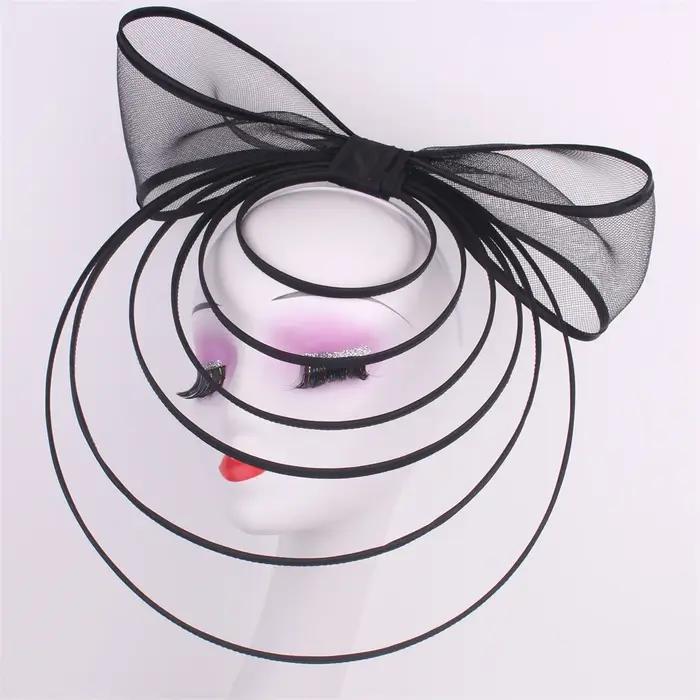 Fascinateur de chapeau d'église de mariage, pièce de sauna, tri formel, chapeau de reine de partie d
