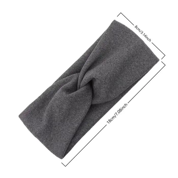 5 pièces/lot solide torsion bébé filles bandeaux cachemire à la main élastique bandeaux automne hive