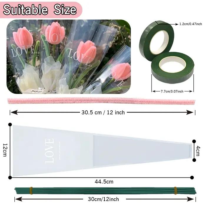 Kit d'artisanat de fleurs en tiges de chenille, 100 pièces de nettoyeurs de tuyaux pour l'artisanat, artisanat créatif d'art de bricolage pour les cadeaux de fête d'anniversaire de mariage