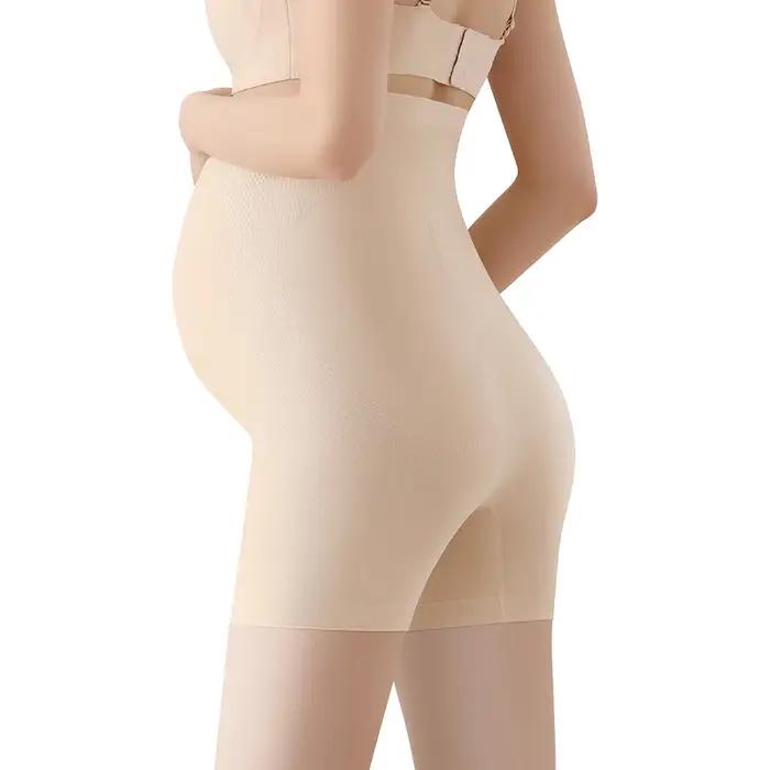 Culotte de maternité taille haute en nylon et élasthanne avec soutien abdominal pour femmes enceintes toutes saisons