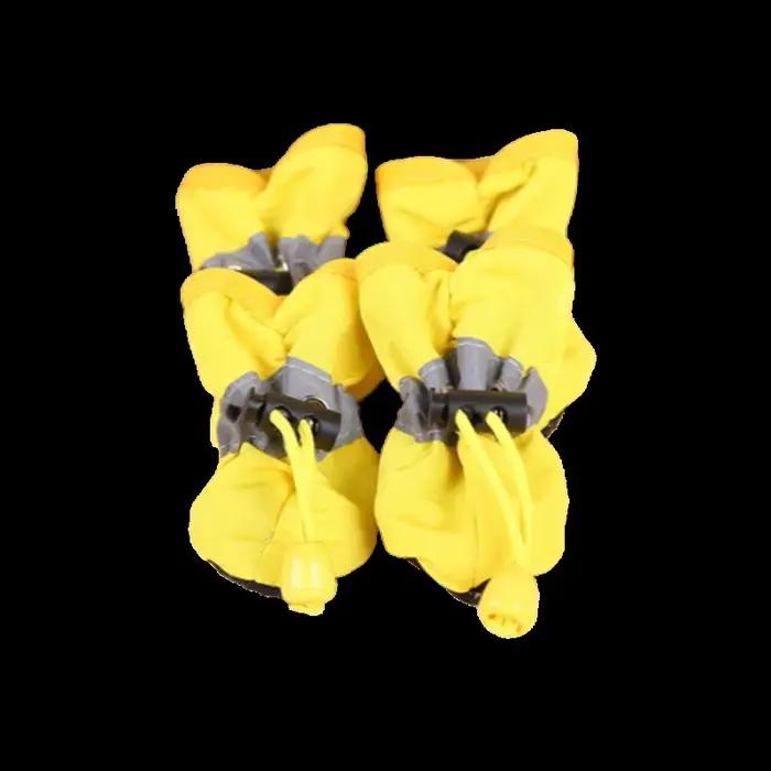 Bottes imperméables antidérapantes pour chiens et petits animaux de compagnie en caoutchouc - 4 pièces ensemble pour différentes tailles et couleurs
