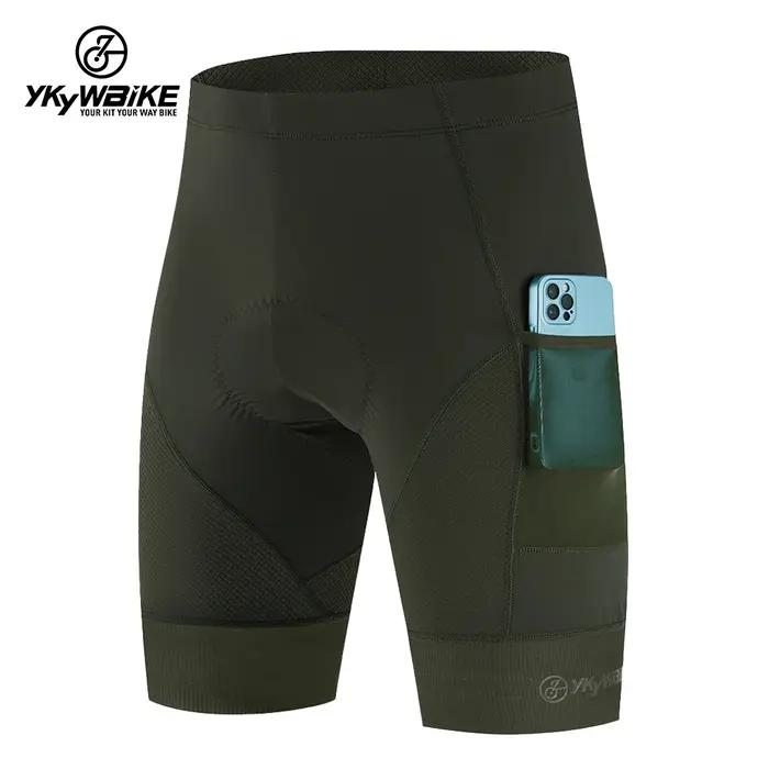 YKYWBIKE Short de cyclisme pour homme Coussin rembourré Antichoc VTT Route Vélo Collants courts Pantalon Sport d'été