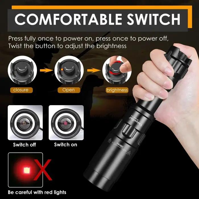 UniqueFire-Lampe de poche LED IR, 1605, T38, Vcsel940, Vcsel850, Indicateur de commutation de gradat