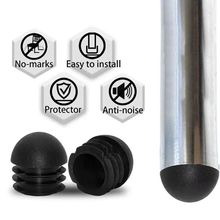 Embouts de Pieds de Meubles Ronds, Coussinets d'Insertion, Bouchons en Plastique pour Pieds de Table