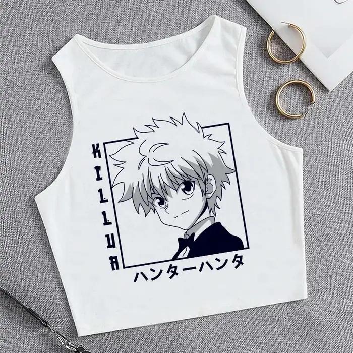 T-shirt Hunter X Hunter années 90 pour femmes, haut court, Harajuku Killua, Hisoka, Manga Y-Y2k