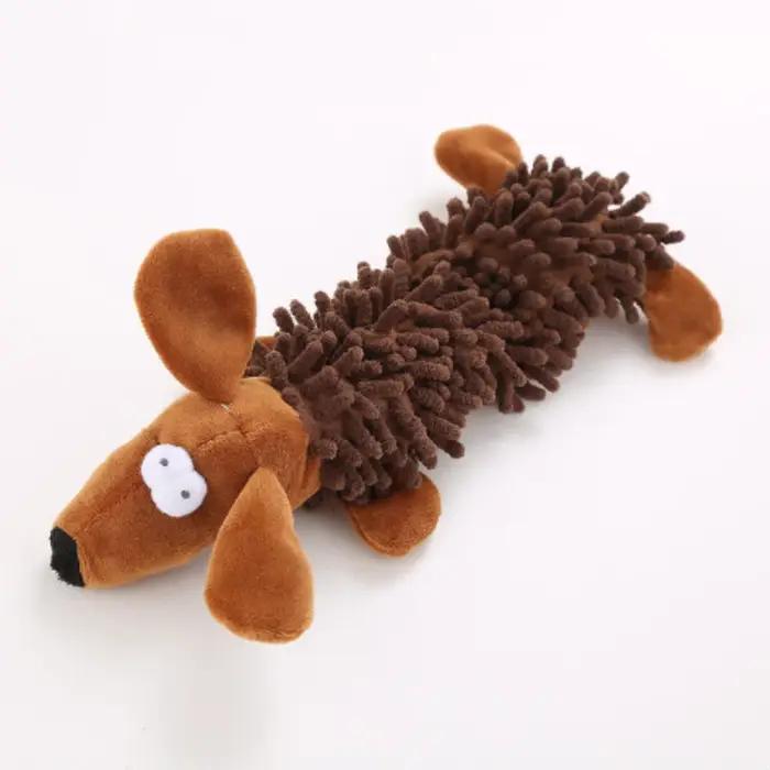 Jouet en peluche Durable pour chien de compagnie pour petites races, jouet de nettoyage à mâcher gri
