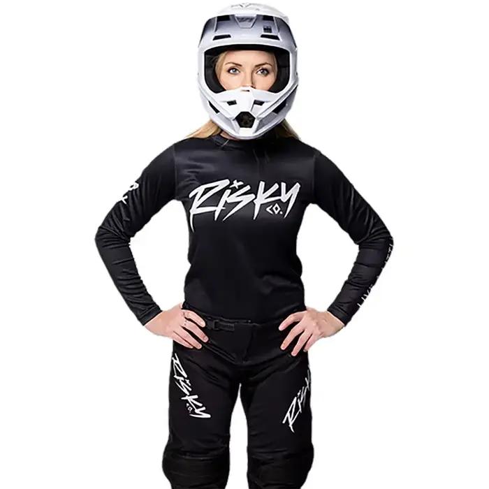 Maillot de vélo été femmes VTT descente DH enduro séchage rapide à manches longues chemise de cyclis