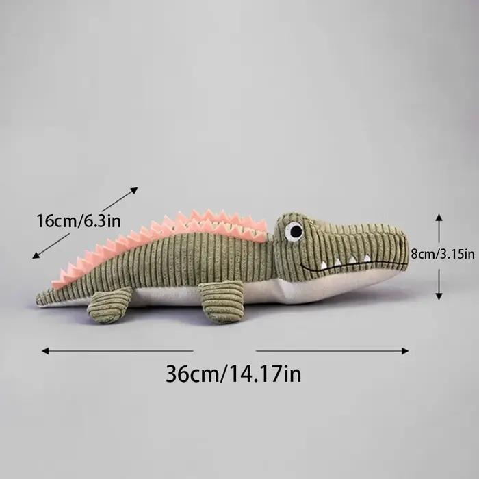 Jouet en peluche réaliste pour chien en forme de crocodile