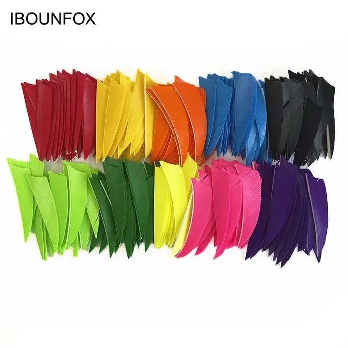 100 pièces hi-q 3 pouces dinde flèche plumes bouclier coupe chasse tir à l'arc Fletching pour arc Fletches accessoires RW