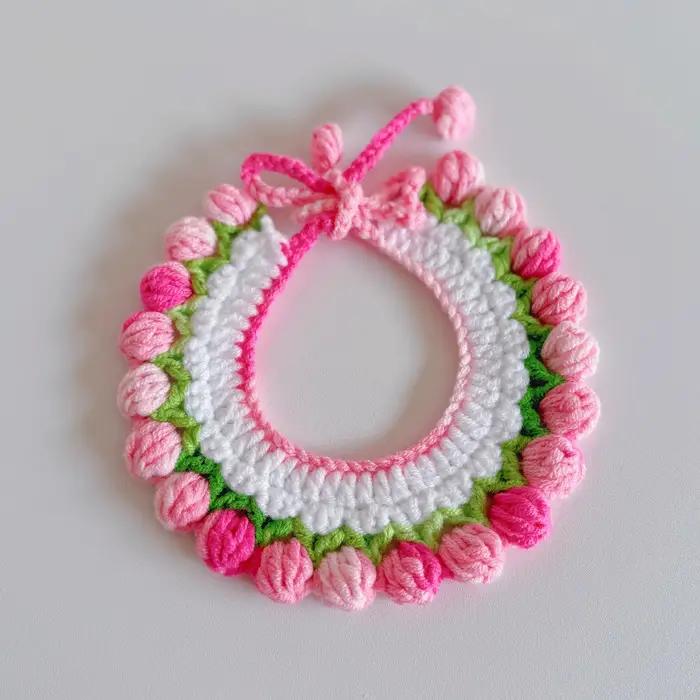 Collier tricoté en Crochet pour chien et chat, écharpe de bave pour animaux de compagnie, bavoir orc