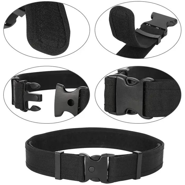 Kit ceinture tactique multifonction 10 en 1 avec étui pistolet et porte-lampe pour chasse et sécurité
