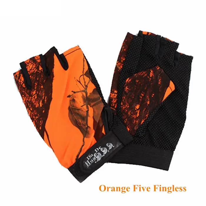 Gants de chasse bioniques camouflage demi-doigts multifonctions anti-dérapants respirants - Pêche et vélo