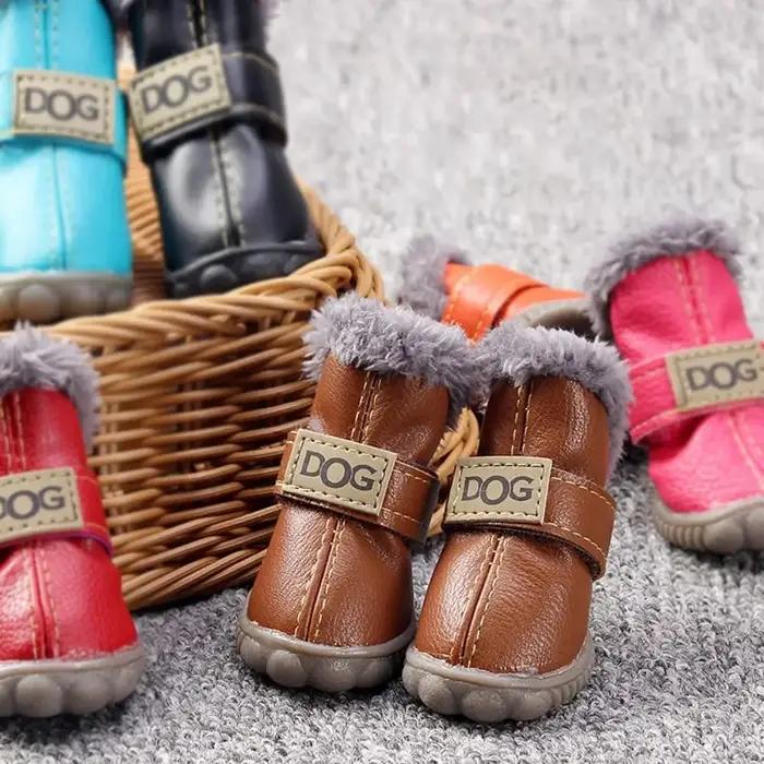 Bottes de neige imperméables pour animaux de compagnie