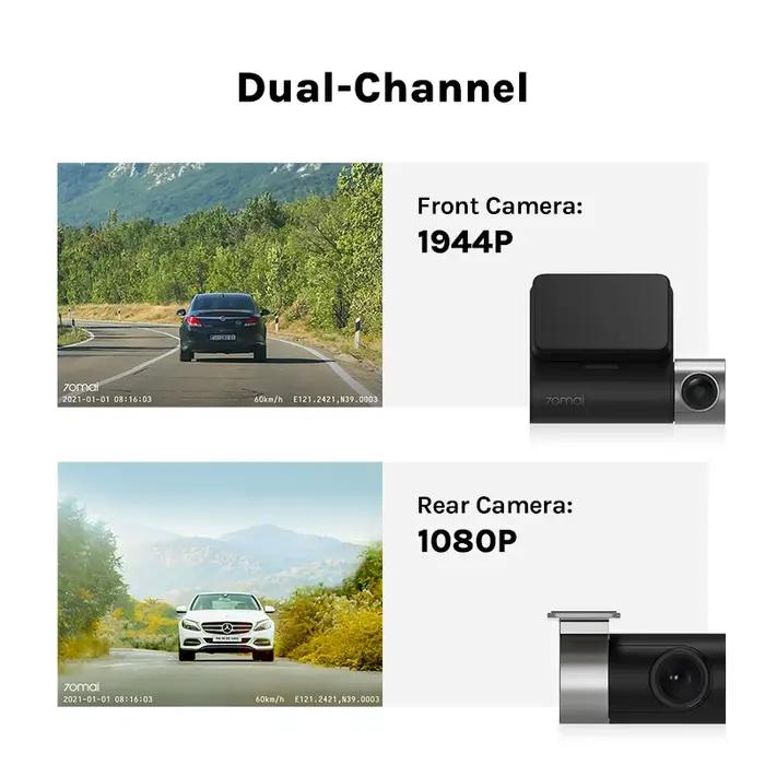 70mai-Caméra avant DVR de voiture avec vision nocturne, caméra de tableau de bord Pro Plus, GPS inté