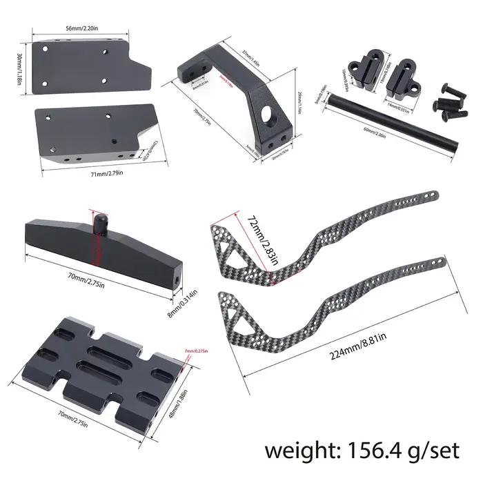 Kit de châssis LCG en Fiber de Carbone pour Véhicules et Jouets Télécommandés Haute Performance Occasions Spéciales Conduite Sportive Course de Rue