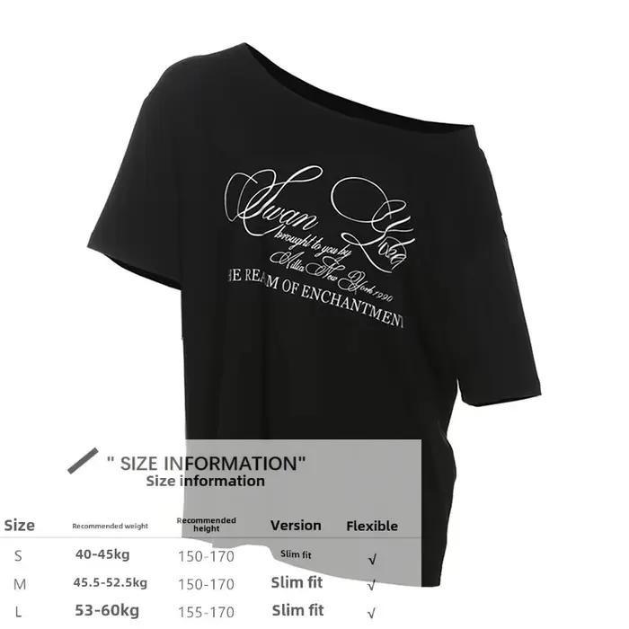 T-shirt féminin UOSU en polyester avec col rond et motifs tridimensionnels pour occasions estivales et streetwear