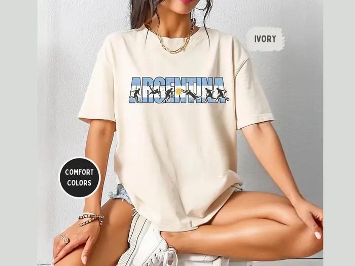Nouveau T-shirt de football argentin été 2026 pour hommes et femmes