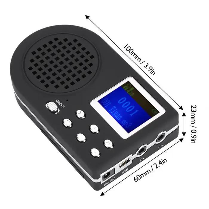 Amplificateur chant oiseaux sans fil avec télécommande - 110 sons animaux MP3 pour chasse extérieure