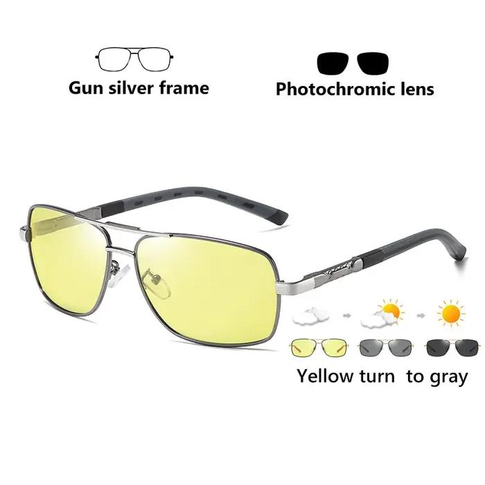 LIvissed MO-Lunettes de soleil polarisées photochromiques carrées