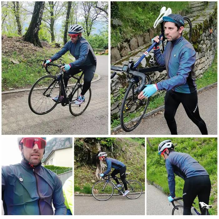 DAREVIE Veste de cyclisme imperméable pour homme et femme, coupe-vent, Rainbow Casting, niveau PRO,