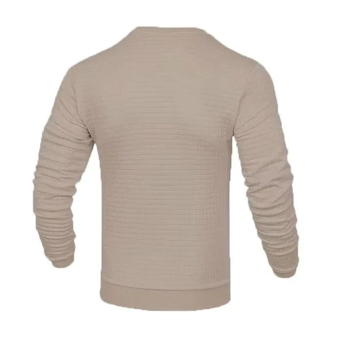Manteau homme mode petit carreaux gaufré jeunesse col rond jacquard sweat à capuche à carreaux